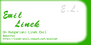 emil linek business card